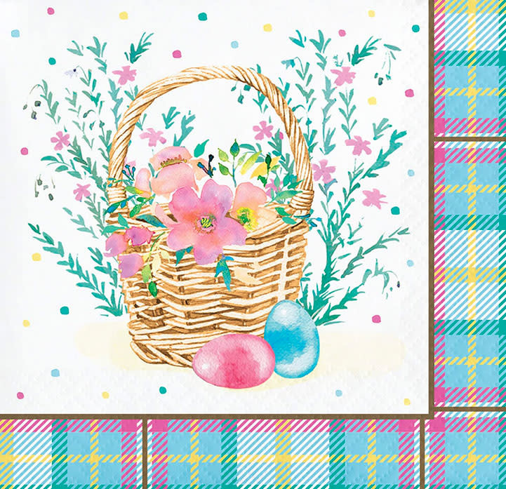 Creative Converting Storybook Easter Bunny Beverage Napkin - 16ct