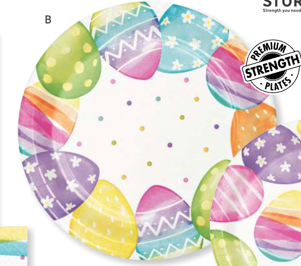 Creative Converting Watercolor Easter Egg - 9" Plates