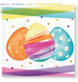Creative Converting Watercolor Easter Egg - Beverage Napkin
