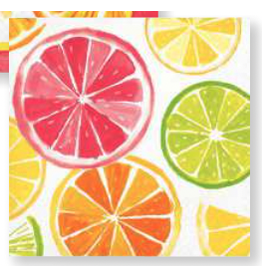 Creative Converting - Holiday Citrus Slices - Beverage Napkin