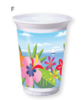 Creative Converting Lush Luau - 16 oz Plastic Cups - 8ct