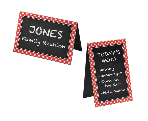 Amscan - Holiday Picnic Party Chalkboard Tent Cards