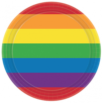 Rainbow 7" Plates