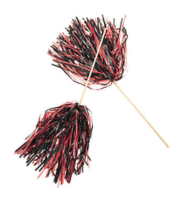 FUN EXPRESS Spirit Pom-Pom - Red/Black