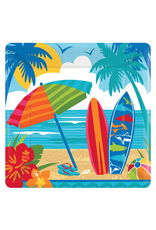 Amscan - Holiday Sun and Surf Square Plates, 7" - 18ct