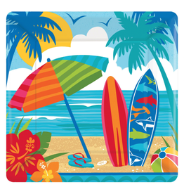 Amscan - Holiday Sun and Surf Square Plates, 7" - 18ct