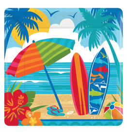 Amscan - Holiday Sun and Surf Square Plates, 7"