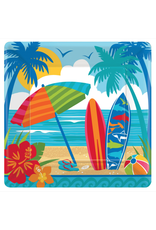Amscan - Holiday Sun and Surf Square Plates, 10" - 18 ct