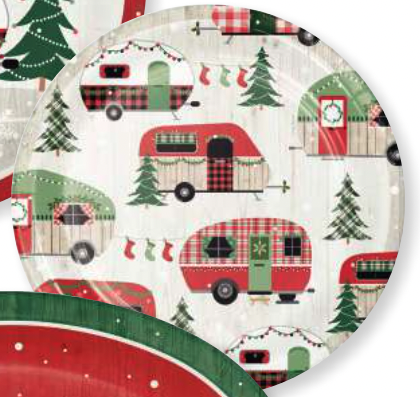 Creative Converting - Holiday Christmas Campers - 7" Plates