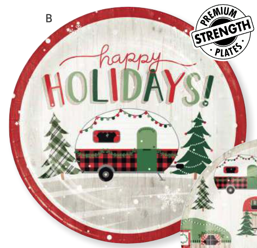 Creative Converting - Holiday Christmas Campers - 9" Plates