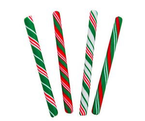 Christmas Red & White Candy Cane Print Party Straws