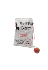 FUN EXPRESS Large Canvas Christmas Drawstring Bag.  16 x 21 inches