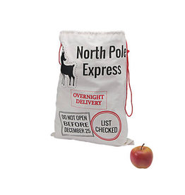 FUN EXPRESS Large Canvas Christmas Drawstring Bags