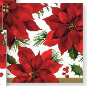 Creative Converting - Holiday Posh Poinsettia - Beverage Napkin - Discontinued