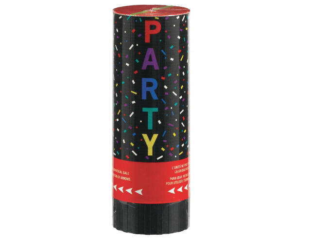 Multi Color Confetti Popper, 4" - 3pk