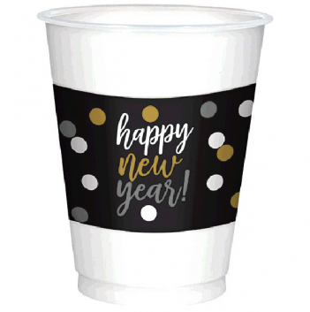 New Year's Plastic Cup 16 oz - 25ct