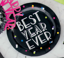Unique Holiday New Years Neon Dots 7" Plates