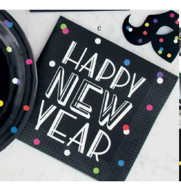 Unique Holiday New Years Neon Dots Lunch Napkins