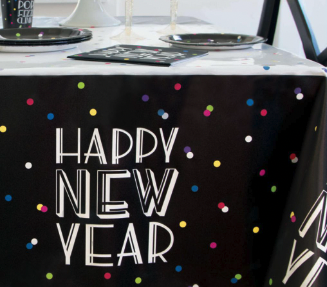 Unique Holiday New Years Neon Dots Tablecover