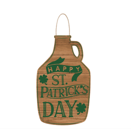 Happy St. Patrick's Day Hanging Growler Sign