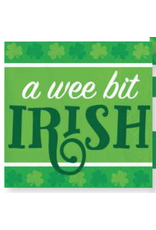 Creative Converting Irish Clover - "A Wee Bit Irish" Bev Napkin - Discontinued