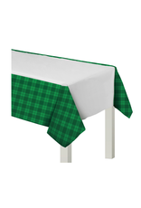 St. Patrick's Day Plaid Plastic Tablecover