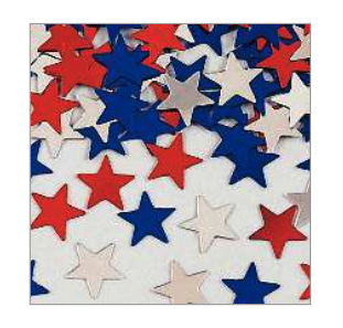 Creative Converting Confetti - Red White & Blue Star