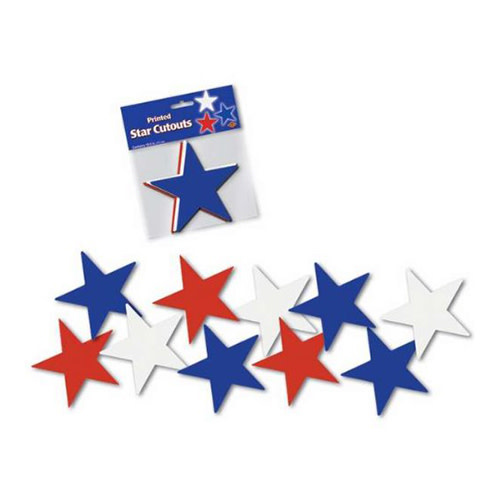 Beistle Cutouts - Patriotic Stars 5"