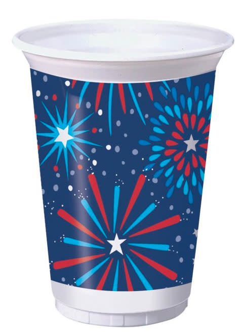 Creative Converting Fireworks Plastic Cup 16oz - 8ct