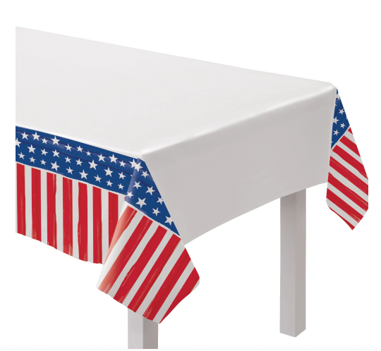 Amscan - Holiday Painted Patriotic Plastic Table Cover