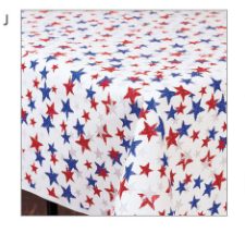 Creative Converting Patriotic - Banquet Table Roll - 40"x50'