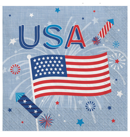 Amscan - Holiday Patriotic Celebration Beverage Napkins