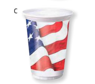 Creative Converting Patriotic Flag - 16oz Tumbler