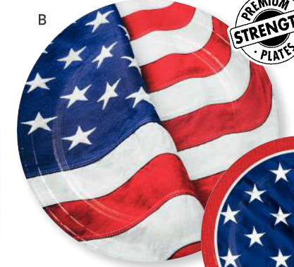 Creative Converting Patriotic Flag - 9" Plates