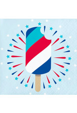 Creative Converting Patriotic Popsicles - Beverage Napkin - 16ct