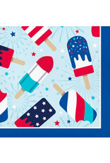 Creative Converting Patriotic Popsicles - Lunch Napkin - 16ct