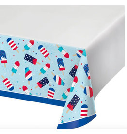 Beistle Patriotic Tablecover, Red/White/Blue, 54 x 108