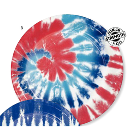 Creative Converting Patriotic Tie Dye - 9" Plates