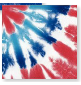 Creative Converting Patriotic Tie Dye - Beverage Napkins