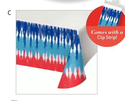 Creative Converting Patriotic Tie Dye - Tablecover