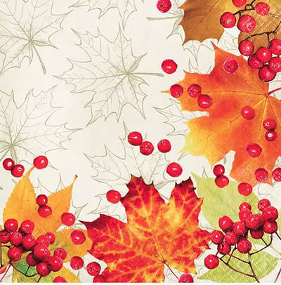Autumn Traditions Luncheon Napkins - 36 napkins