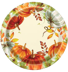 Unique Fall Watercolor Pumpkin 10" Plate