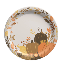 Amscan - Holiday Golden Autumn 10 1/2" Round Plates