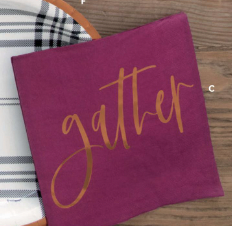 Unique Holiday Modern Thanksgiving - Gather Lunch Napkin