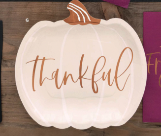 Unique Holiday Modern Thanksgiving - Pumpkin Shaped Plate