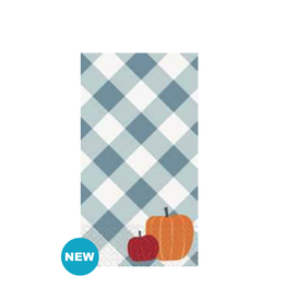 Unique Holiday Pumpkin & Gingham - Guest Napkin