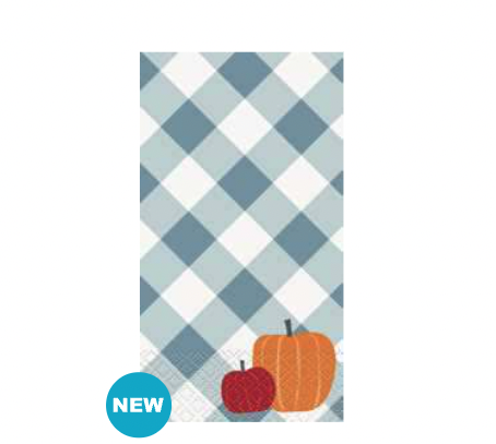 Unique Holiday Pumpkin & Gingham - Guest Napkin