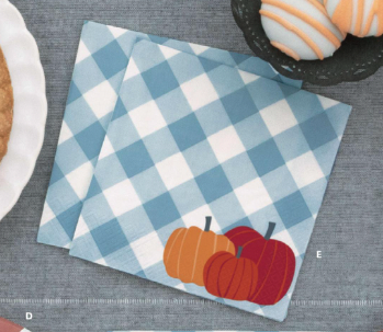 Unique Holiday Pumpkin & Gingham - Lunch Napkin