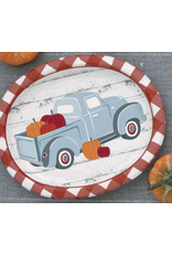 Unique Holiday Pumpkin & Gingham - Oval Platter