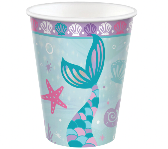 Shimmering Mermaids Cups, 9 oz.